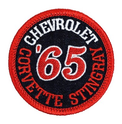 1965 Chevrolet Corvette Stingray Embroidered Patch Black/Red Iron-On Sew-On Hat