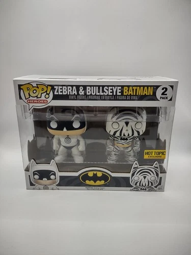 Funko Pop! Heroes Zebra and Bullseye batman 2 pack Hot Topic Exclusive