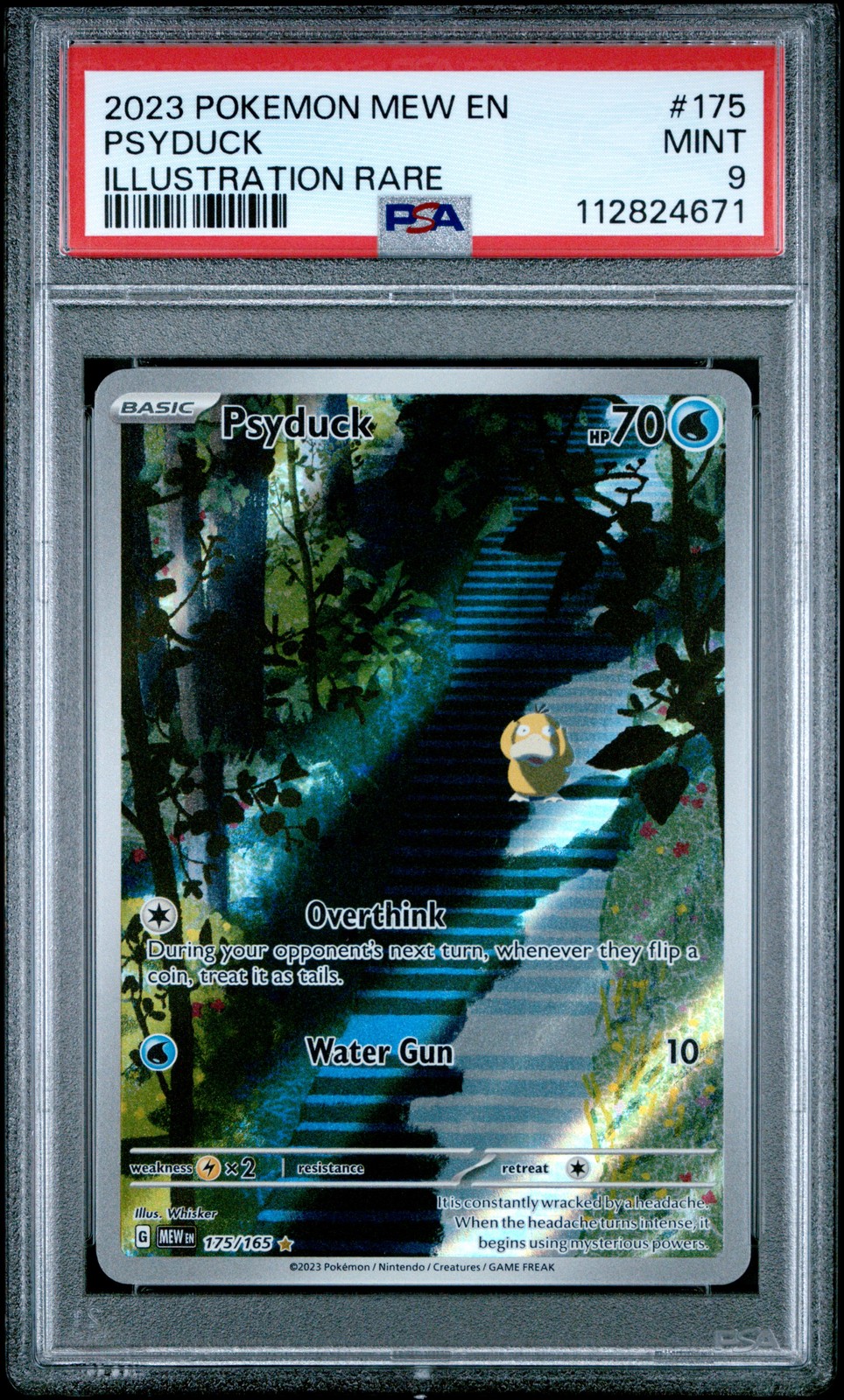 2023 POKEMON MEW EN-151 ILLUSTRATION RARE #175 PSYDUCK PSA 9