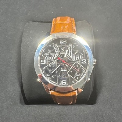 JACOB & CO Armbanduhr 5 Zeitzonen Herren Quarz mit Box Garantiekarte etc