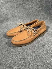 Sperry Top Sider Tan Leather 2 Eye Casual Boat Shoes 0777894 Men’s Size 9.5 M
