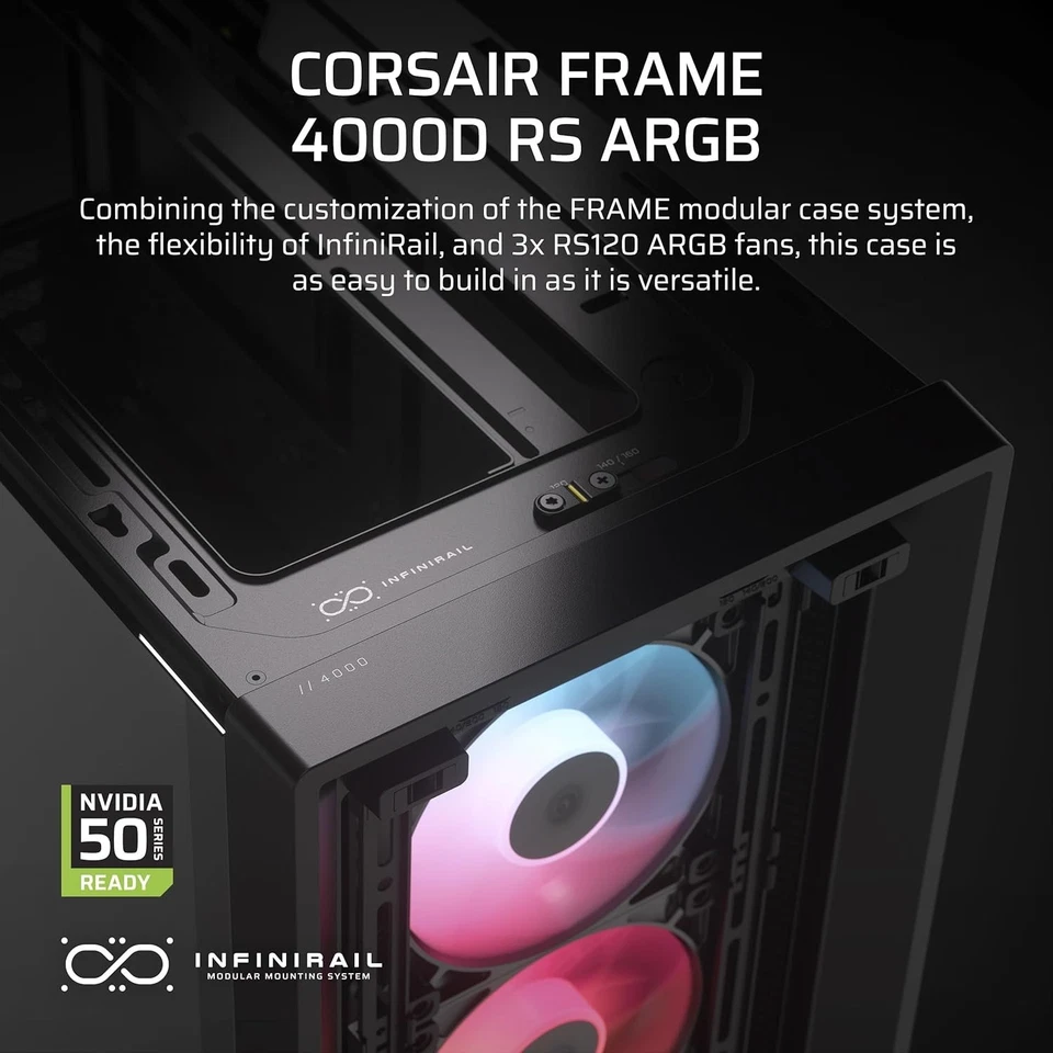 FRAME 4000D RS ARGB Modular Mid-Tower ATX PC Case – High Airflow, 3X Pre - Image 2 of 4