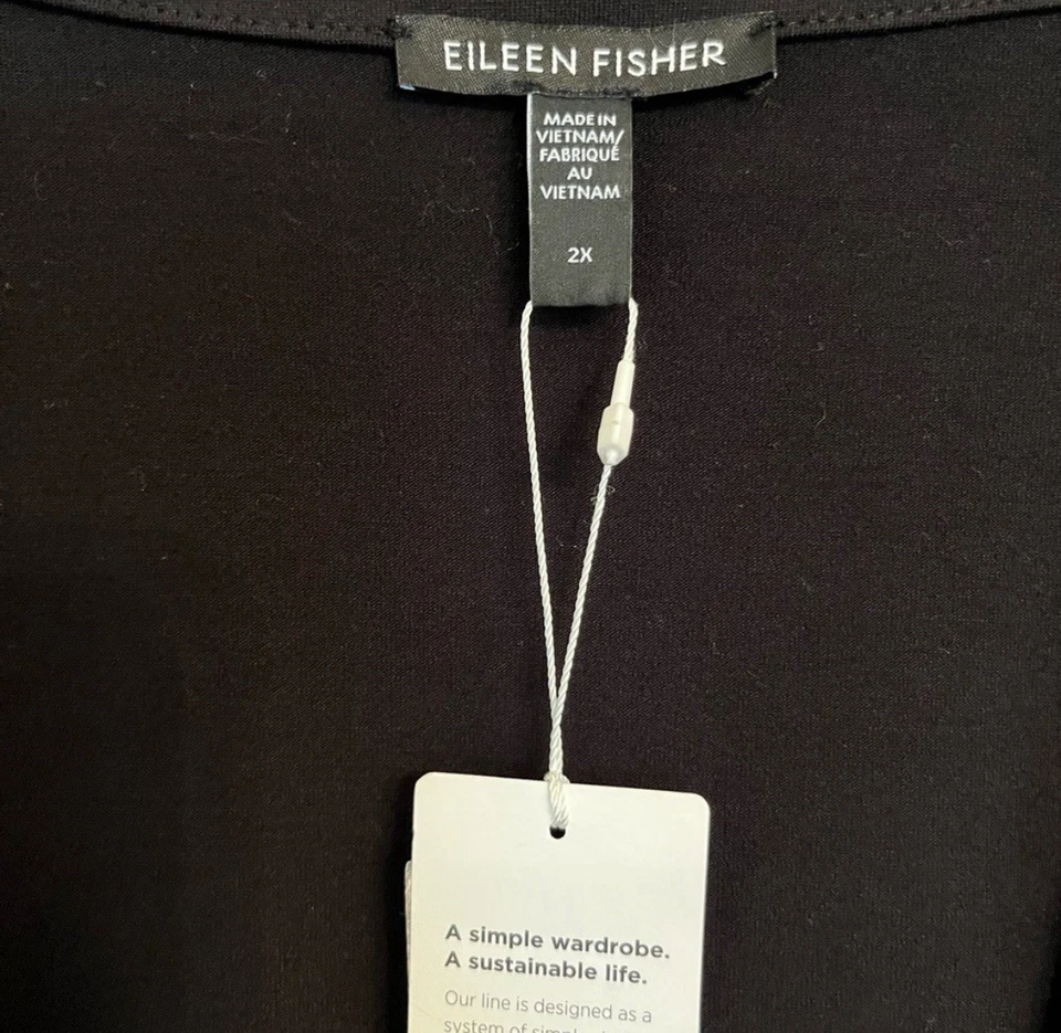 Nuevo con etiquetas Vestido Eileen Fisher Jersey Elástico Tejido Calce Cuadrado Talla: 2X Precio de venta sugerido por el fabricante $248 Foto 4 de 4
