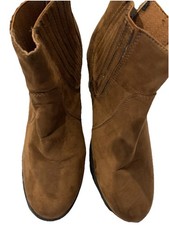 SELECT Brown Faux Suede Ankle Boots with Heels Size 7