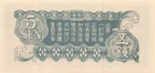 China / Japanese Military  5  Sen  ND. 1939  WW II  Uncirculated Banknote QZ 2