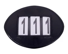 QHP Competition Number Holder - Black Leather - Sold as a Pair