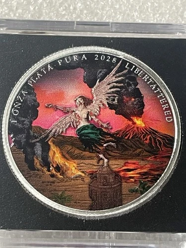 Libertattered Zombucks Colorized 1 Troy Ounce .999 Fine Silver- Only 1200 Minted