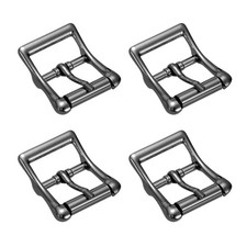 1 in Metal Roller Buckle 4Pcs - Single Prong Buckle - Black 