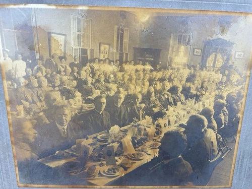 1890s Albumen Photo Civl War Veterans Dinner Petersburg Virginia Robert E Lee