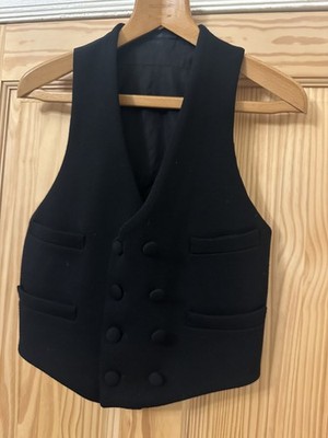 Givenchy vintage women s Switching Wool Vest waistcoat Size medium black