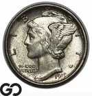 1918-D Mercury Dime, Choice AU++ Better Date