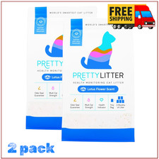PrettyLitter Lotus Flower Scented Health Monitoring Cat Litter 8 lb 2 Pack
