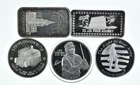 Lot 5 VINTAGE 1 Oz Silver Bars/Rounds Art Bars Collection Poured .999 *524