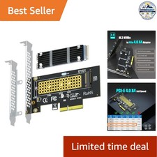 M.2 NVMe SSD Adapter 4000GB PCIe 4.0 X4 with Heatsink 22x70mm for Desktop