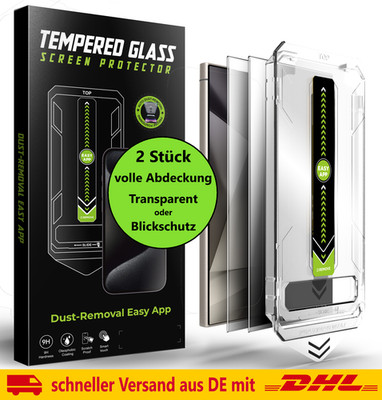 2X für Samsung S24 S25 S26 Plus Ultra Premium Panzerglas Folie 9H + Montagehilfe