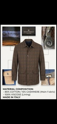 Hickey Freeman Collection Loro Pianna Cotton Cashmere Rain System Field Jacket (