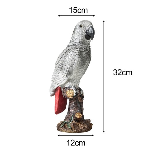 Papagei Figur süße Souvenir Garten Statue für Tisch Bücherregal Wohnzimmer - Bild 4 von 7