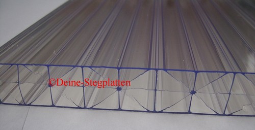 Doppelstegplatten, Hohlkammerplatten, 16mm, X-Struktur, klar, Überlänge 8 m - Bild 2 von 7