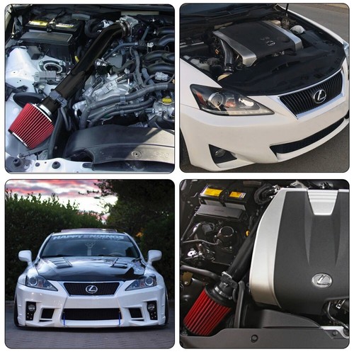 Aspirazione aria fredda 3" + filtro per 06-13 Lexus IS 250 2.5L 06-11 IS 350 3.5L V6 - Foto 9 di 9
