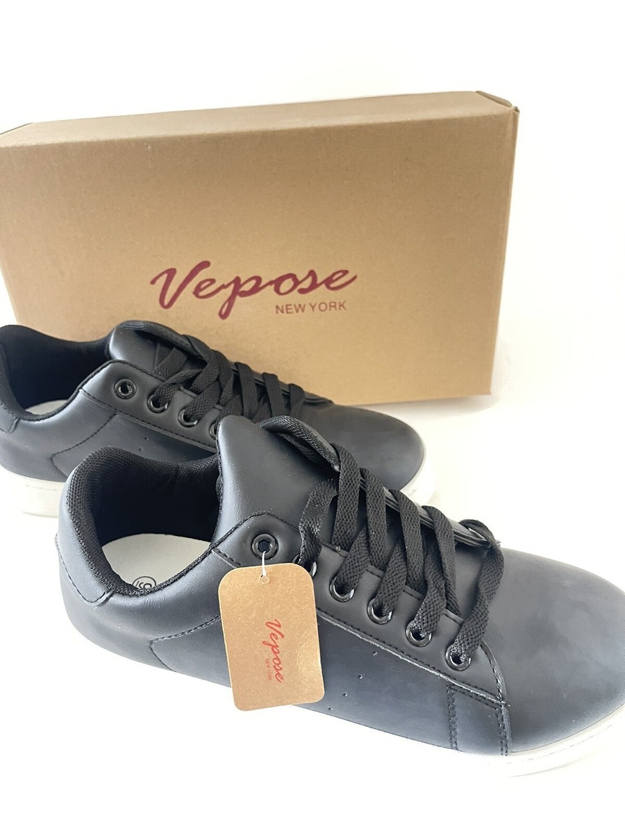 Vepose Women's Casual Sneakers – Comfortable Fashion Sneaker With Memory Foam Insole, Size 9 Black