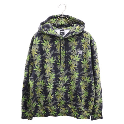Supreme 23AW x The North Face Leaf Pullover Hoodie Black/Green 