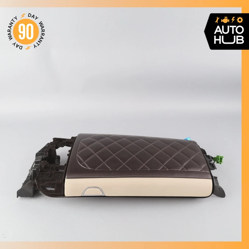 Apoyabrazos consola central delantera Mercedes W222 Maybach S600 reposabrazos Designo rojo OEM Foto 4 de 4