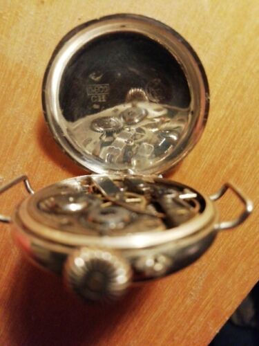 Schweizer Antike Taschenuhr, Silber, Handaufzug, Läuft - Bild 5 von 8