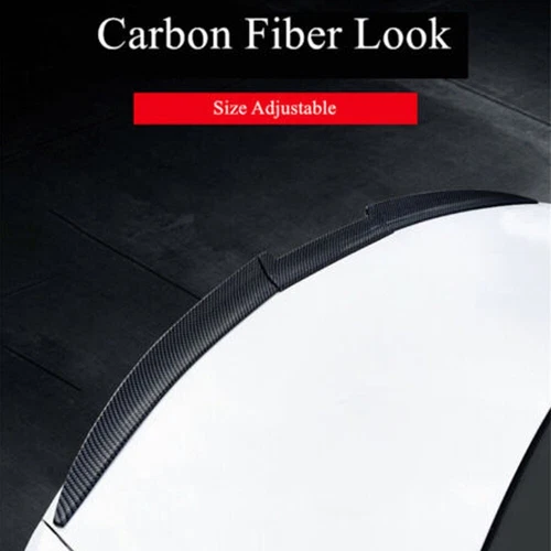 54'' Carbon Fiber Pattern Car Trunk Spoiler Wing For BMW E46 E90 3 Series Etc - Picture 7 of 13
