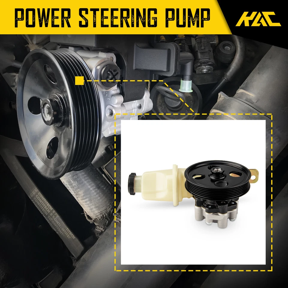 Насос гидроусилителя руля с резервуаром шкива для 2000-2003 Dodge Dakota Durango 4,7 л - Изображение 2 из 4