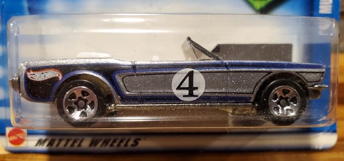 2002 Hot Wheels '65 Mustang Col. #147 open hood, convertible, silver - Picture 2 of 4