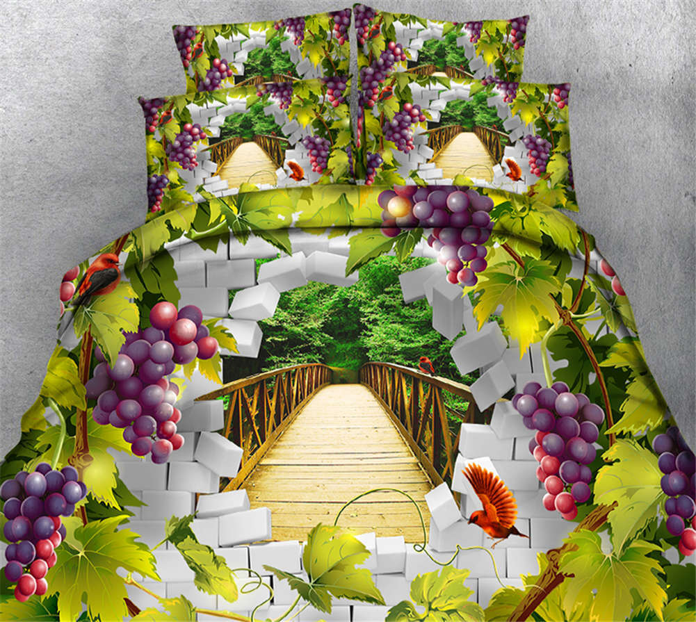 Gigantic Grape 3D Printing Duvet Quilt Doona Covers Pillow Case Bedding Sets