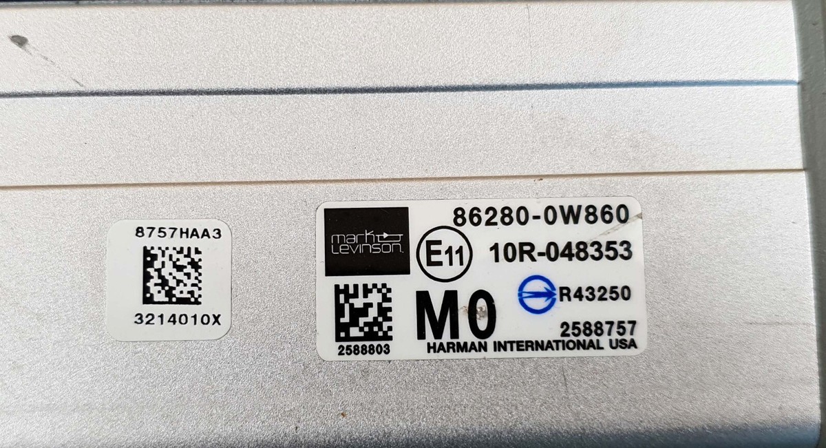 2014-2016 Lexus Ls460 Ls460L Ls600H Mark Levinson 86280 2014-2016 Lexus Ls460 Ls460L Ls600H Mark Levinson 86280