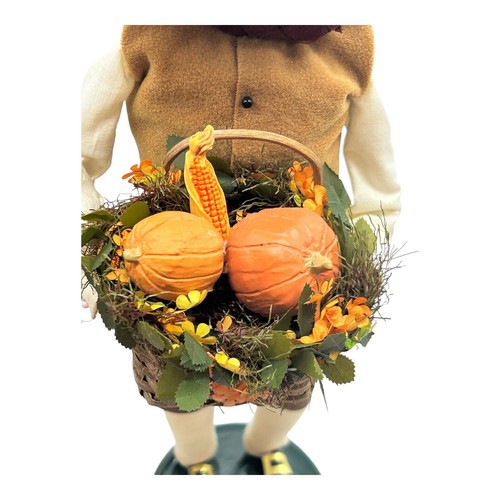 Byers’ Choice 2007 Harvest Man W/ Basket Of Pumpkins & Corn *Read Description - Picture 8 of 16