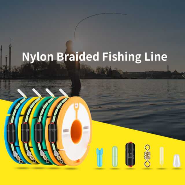 Fishing Line Nylon Braided Fishing Line Coil with Swivel Buoy W0U6