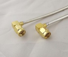 1x SMA Male Right Angle To SMA Male Right Plug Jumper RF Cable RG402 12in 30cm