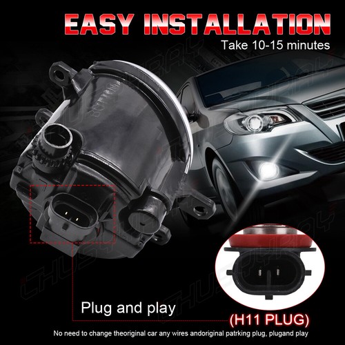 Faro antiniebla parachoques delantero izquierdo+derecho 2 piezas para Toyota Avalon 2011 2012-2015 - Imagen 4 de 9