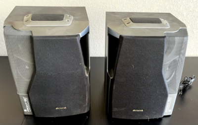 Aiwa SX-ANA72 Pair of Speaker & Subwoofer Audio System | eBay