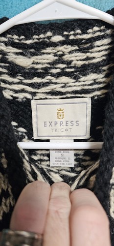 Express Tricot Wool Sweater Men's Size Small - Picture 4 of 6