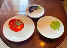 Real Home Let Us Entertain You Nesting Serving Huge Bowls Set 3, Veggie Designs