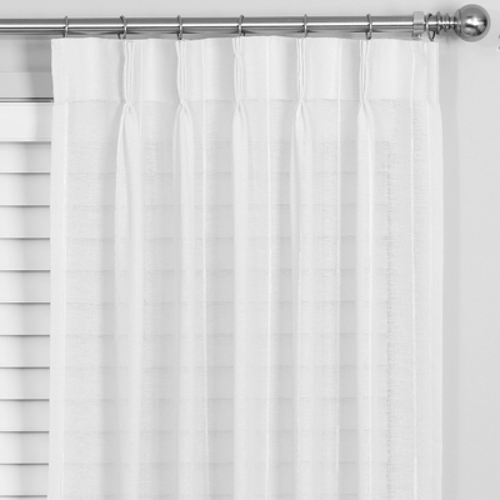 CLEARANCE Geneva Sheer Stripe Pinch Pleat Curtains Windows Decor 2 PCS Sheers - Picture 2 of 16