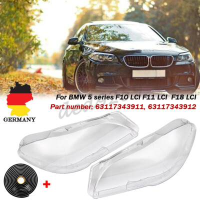 Paar Scheinwerferglas Streuscheiben Linsen Abdeckung Für BMW 5er F10 2010-2013
