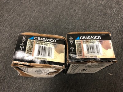 Lexmark  C540A1CG C540A1CG - LOT OF 2- GENUINE DAMAGED BOXES 