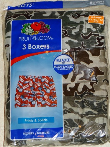 Boys Fruit of The Loom Boxer Shorts-3 Pack: S-M-L-XL - Picture 11 of 12