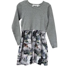 MOLO Toddler Girls Dress 2T Gray Horses Unicorns Print