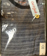 Cat  Jack Boys Long Sleeve T-shirt Size Small S 6-7 - Blue White Shirt   