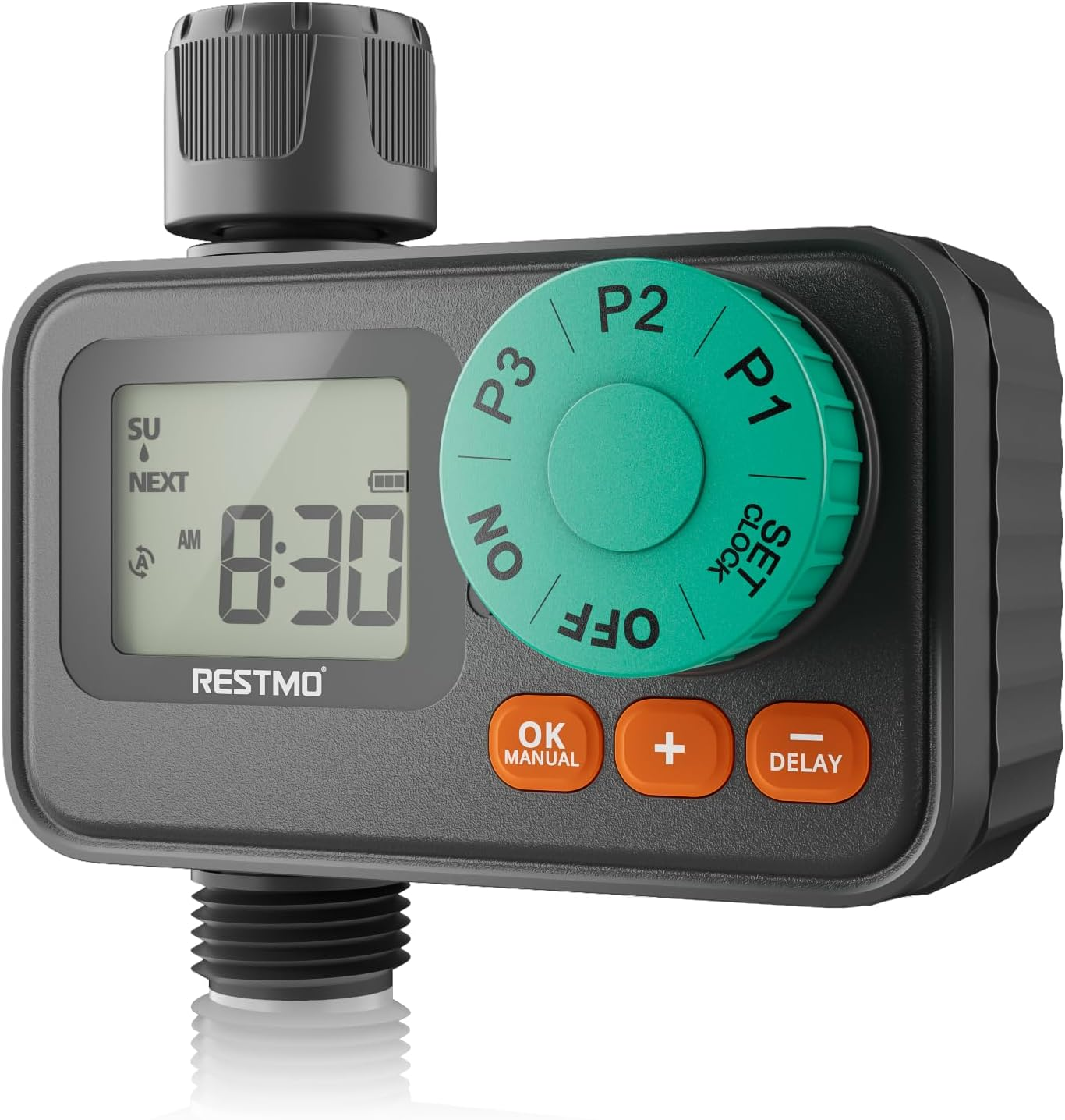 Sprinkler Timer with 3 Separate Programs, 7-Day Programmable Water Timer for Gar