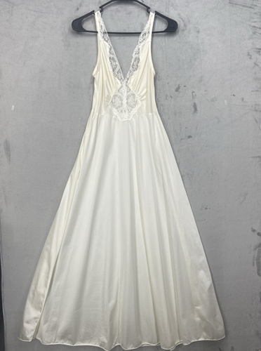 Vintage Olga Nachthemd Gr. Medium Ivory Bodysilk 92087 Loungewear - Bild 4 von 12