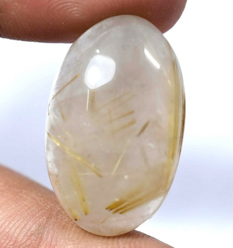 33.20 Ct Natural Rutilated Crystal Inside Brown Hair Top Quality Gemstone - Picture 1 of 4