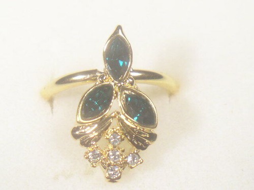 # 3 RINGS ** Special Price** DESIGNER VINTAGE WITH SWAROVSKI CRYSTALS 487 - Picture 7 of 8