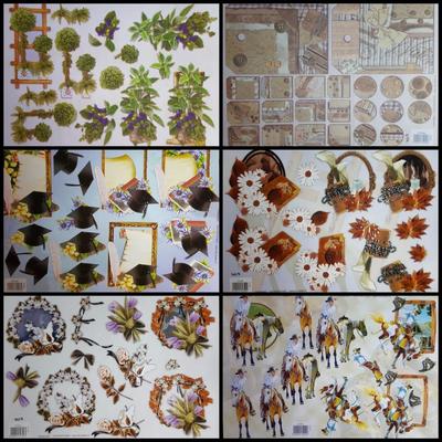 AA4 3D Paper Tole Decoupage Graduation Topiary Horse Cowboy Rosary Candle Wreath